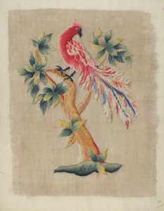 ベッドカーテンのセクション、c。 1937年。 作： Helen E. Gilman