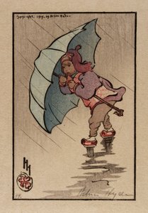 青い傘 作： Helen Hyde