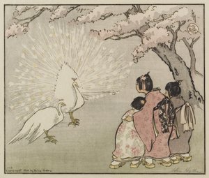 白孔雀、1914年（木版画の色）