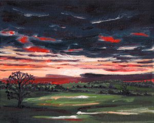 Pôr do sol de inverno, 2008