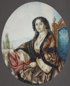 ニノ・アレクサンドロヴナ・グリボエドワ王女（旧姓チャフチャヴァゼ）の肖像、1856年