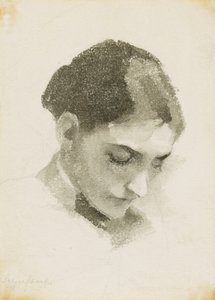 女性の頭 作： Helene Schjerfbeck