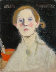 『自画像、黒い背景』 作： Helene Schjerfbeck