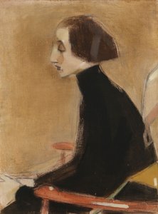 『裁縫師』、半身像（働く女性） 作： Helene Schjerfbeck