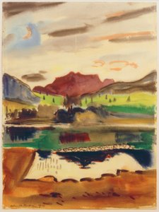風景、1926 作： Helmuth Macke