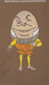 ハンプティ・ダンプティ（『アリス・イン・ワンダーランド』の衣装デザイン、1915年） 作： Henderson, William Penhallow