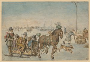 氷上の馬そり 作： Hendrick Avercamp
