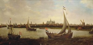北から見たハールレム (キャンバスに油彩) 作： Hendrick Cornelisz. Vroom