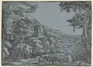 アルカディアの風景 作： Hendrick Goltzius (rejected attribution)
