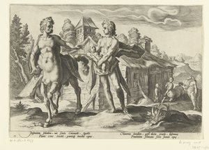 アポロンはアスクレピオスをキロンに託す Ovid