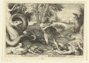カドモスがドラゴンを倒す Ovid