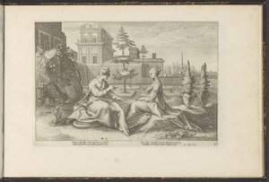 ベロエに扮してセメレに近づくジュノ Ovid