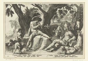 アーガスのためにフルートを吹くマーキュリー Ovid