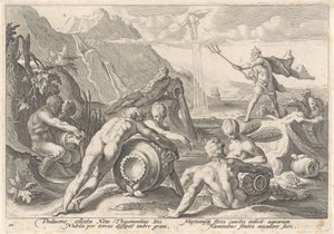 ネプチューンは川の神々に大洪水を起こすよう命じる Ovid