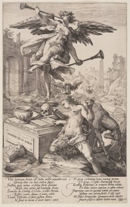 ローマの英雄』より「名声と歴史の寓意 作： Hendrick Goltzius