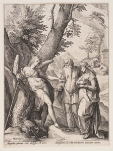 マノア夫妻と天使 作： Hendrick Goltzius