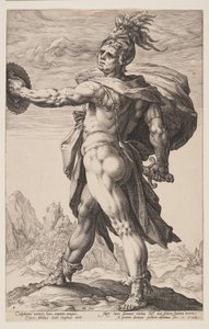 カルフルニウス、『ローマの英雄』より 作： Hendrick Goltzius