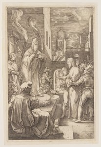 カイアファの前のキリスト（『受難』より 作： Hendrick Goltzius