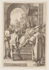 受難』より「ピラトの前のキリスト 作： Hendrick Goltzius