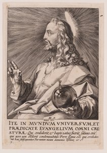 キリスト、キリスト、使徒、聖パウロと信条より 作： Hendrick Goltzius