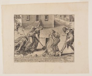 愚かな訴訟代理人の死（『法の濫用』より） 作： Hendrick Goltzius