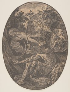 永遠の洞窟のデモゴルゴン（『神々』より 作： Hendrick Goltzius