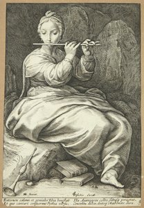 エウテルペ 作： Hendrick Goltzius