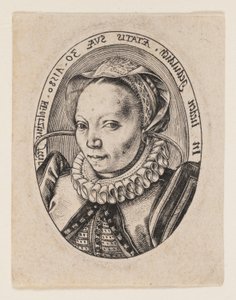 グリエトゲン・ヤンスドクター、画家の妻 作： Hendrick Goltzius