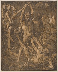 ヘラクレスとカカス 作： Hendrick Goltzius