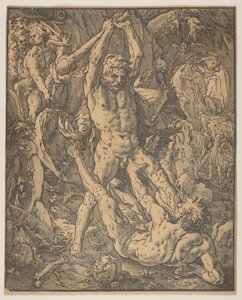 ヘラクレスとカカス 作： Hendrick Goltzius