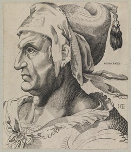 ヒポクラテス。 横顔の男性の胸像 作： Hendrick Goltzius