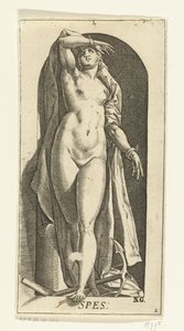 ヒープ Spes (オブジェクトのタイトル) 七つの美徳（シリーズタイトル） 作： Hendrick Goltzius