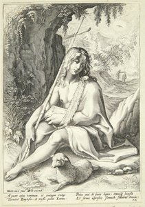 荒野の洗礼者ヨハネ 作： Hendrick Goltzius