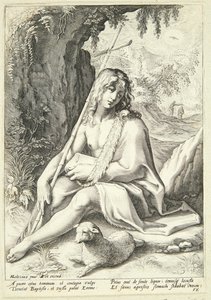 荒野の洗礼者ヨハネ 作： Hendrick Goltzius