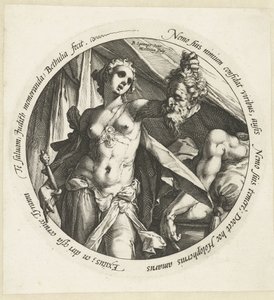 ホロフェルネスの首を持つジュディス 作： Hendrick Goltzius