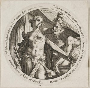 ホロフェルネスの首を持つジュディス 作： Hendrick Goltzius