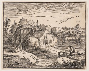 農家のある風景 作： Hendrick Goltzius