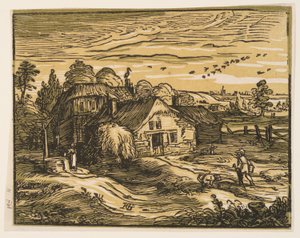 農家のある風景 作： Hendrick Goltzius