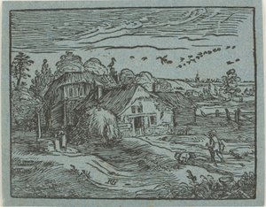 農家のある風景（4つの小さな風景より 作： Hendrick Goltzius