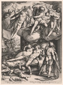 火星と金星、バルカンに驚かされる 作： Hendrick Goltzius