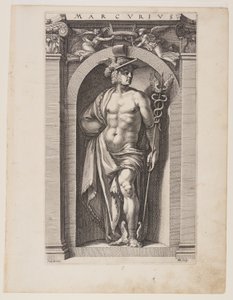 メルクリウス、『8つの異教の神々』より 作： Hendrick Goltzius