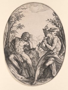 マーキュリーとアーガス 作： Hendrick Goltzius