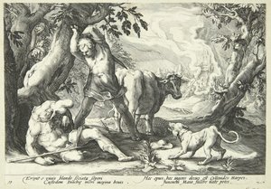 マーキュリーがアーガスを殺す 作： Hendrick Goltzius