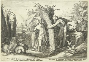 パンとシリンクス 作： Hendrick Goltzius