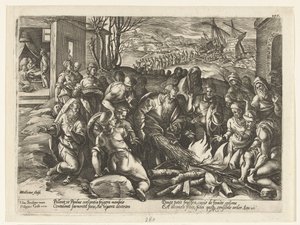 ポールはマムシに手を噛まれた 使徒の歴史（シリーズタイトル） 作： Hendrick Goltzius