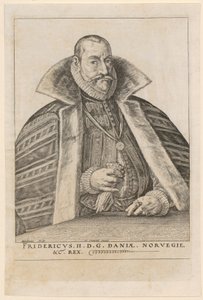 デンマークおよびノルウェー王フレデリック2世の肖像画 作： Hendrick Goltzius