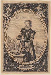 ジョシナ・ハメルズの肖像 作： Hendrick Goltzius
