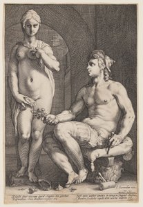 ピグマリオンとガラテア 作： Hendrick Goltzius