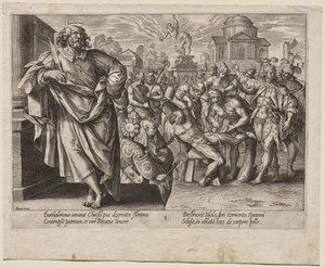 聖バーソロミュー 作： Hendrick Goltzius