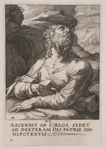 聖バルトロメオ、キリスト、使徒、聖パウロと信条より 作： Hendrick Goltzius